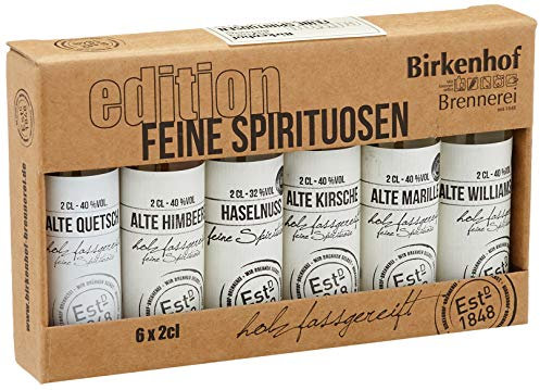 BIRKENHOF Brennerei | Tasting-Set Edition: Feine Spirituosen - Alte Sorten im Holzfass gereift | (6 x 0,02l )