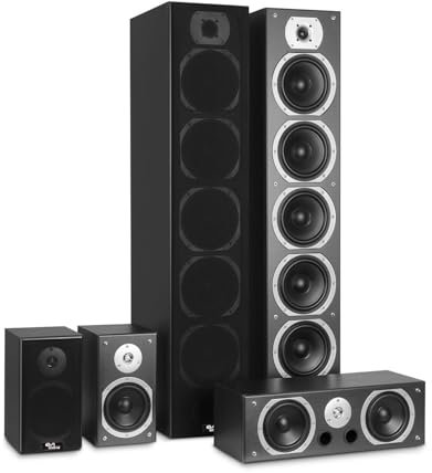 Evidence Acoustics Ensemble HiFi/Home-Cinéma EA1240-BK - 5 Enceintes Bass Reflex - 1240W