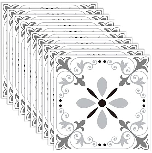 YXHZVON Carrelage Adhesif sol, 10 Pièces Stickers Carrelage 20 x 20 cm, Autocollant Mural Peinture Carrelage Salle de Bain Adhésifs pour Carreaux Muraux, Autocollants Imperméables DIY