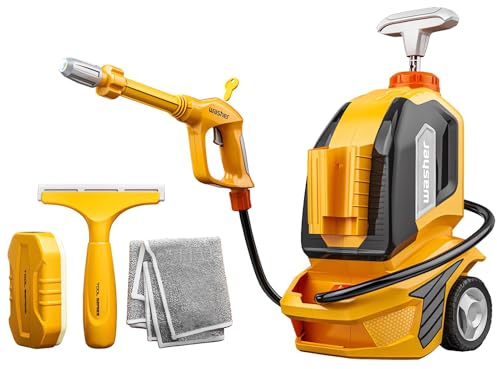 YEIBOBO ! Kids Water Pressure Washer Tools and Toys,Car Washer with Scraper Sponge Towel,Toddler Pretend Playing Tools Car Wash Gun Manual Pressure,Role Playing Toy Water Gun Gift for Boys Girls…