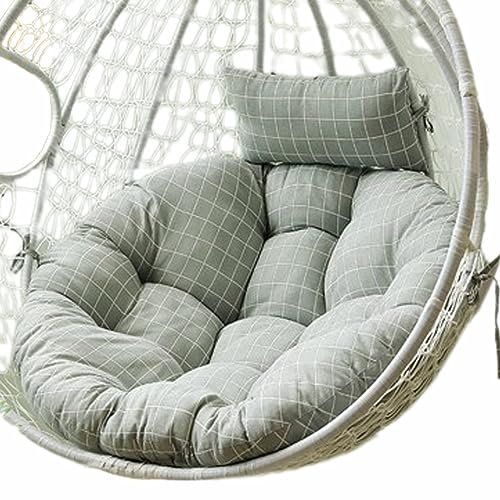 Schleife Mit Kissen Hochwertiges Baumwolle Korbweide Stuhlkissen Auflage für Hängeschaukel-105 * 105cm für Haus & Garten(Enthält Keine Hängenden Stühle).