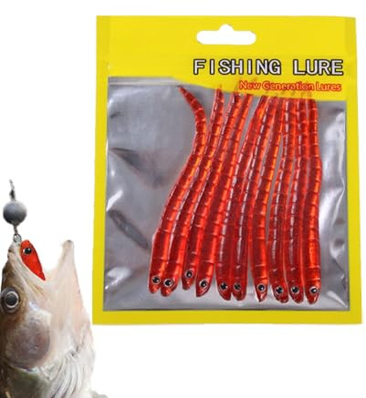 Duroecsain Wurmköder, Barschwurm, Angelwurm, weiche Kunstköder, Wurmköder, für Salzwasser und Süßwasser, Forellenmarigan