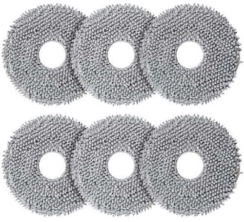 6 Stück Wischtücher Ersatzteile Zubehörr für Roborock Saros 10R /Q Revo/Qrevo MaxV/Qrevo Master/Qrevo Slim/Qrevo Pro/Qrevo S/Qrevo Curve Roboter Staubsauger