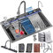 Nero Lavandino Cucina 1 Vasca Multifunzione, Kitchen Sink Moderno Acciaio Inox Lavello Cucina Cascata, con Componente Di Drenaggio,Tagliere, Lavatazze, Dispenser di Sapone, Istruzioni (80x45x22cm)