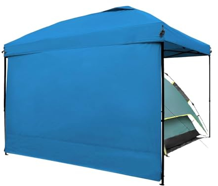 Parois latérales baldaquin - Tente en polyester imperméable - Alimentations extérieures pour pied droit de 10 x 10 pieds en plein air en transition extérieure, paroi latérale uniquement, paroi