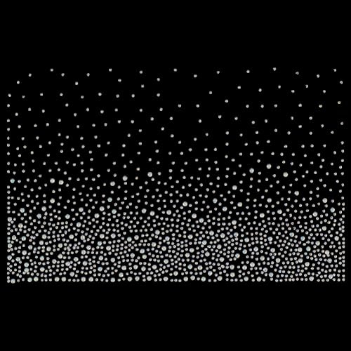 FINGERINSPIRE 8 Bogen Glitzer Strass Aufbügler Durchsichtige Strass Hotfix Applikationen Kristall Strass Aufkleber Hot Melt Funkelnde Flache Runde Strass Patches Zur Verzierung von Kleidung