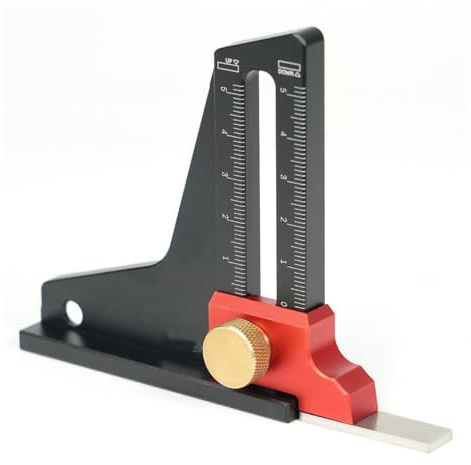 YIXANNX Instrument de mesure de profondeur jauge hauteur réglable traité CNC pour le réglage la Table scie creuse avec creux arrière