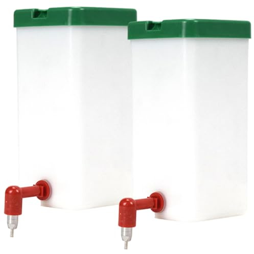 2Pcs Rabbit Water Bottle 1L, Large Capacity Leakproof Rabbit Waterer, with Stainless Steel Nipple for Small Pet Bunny, Ferret, Hamster, Guinea Pig