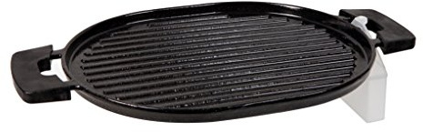 NUWAVE Cast Iron Grill With Enameled Non-Stick Coating, Designed For The NuWave Precision Induction Cooktop Black 16.3 x 10.4 x 0.7