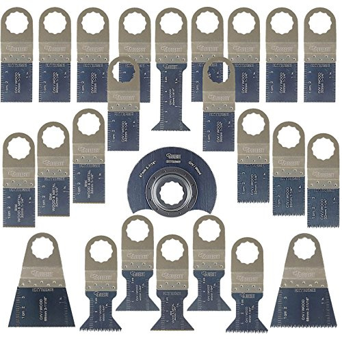 SabreCut 25pcs SCK25 Mixed Oscillating Multitool Blade Kit | Compatible with Fein SuperCut & Festool Vecturo, mixed blades cut wood, metal and plastic