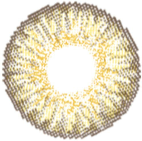 Matlens – EOS Farbige Kontaktlinsen mit Stärke hazel braun Big eyes G-307 2 Linsen 1 Kontaktlinsenbehälter 1 Pflegemittel 50ml