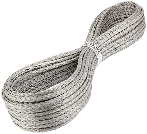 Kanirope® Dyneema Seil PRO 3mm 10m Silber 12-fach geflochten SK78 verstreckt beschichtet