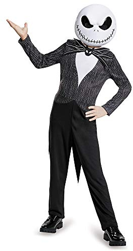 Disguise Nightmare Before Christmas Jack Skellington Costume for Kids, Official Nightmare Before Christmas Costume, Large (10-12)