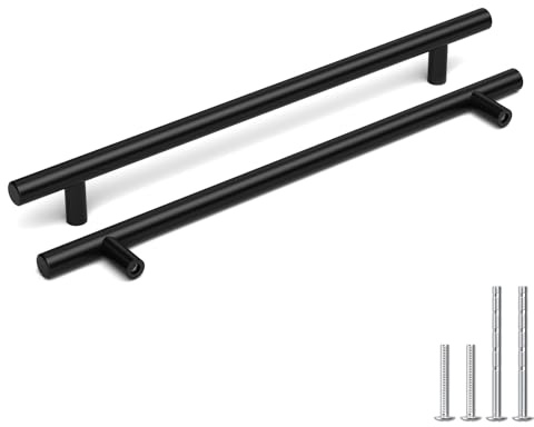 Goldenwarm 15 Piezas Tiradores Cocina 160mm Negros Armarios para Muebles de Cocina Dormitorios de Acero Inoxidable Adecuados Para Armarios Roperos Y Librerías