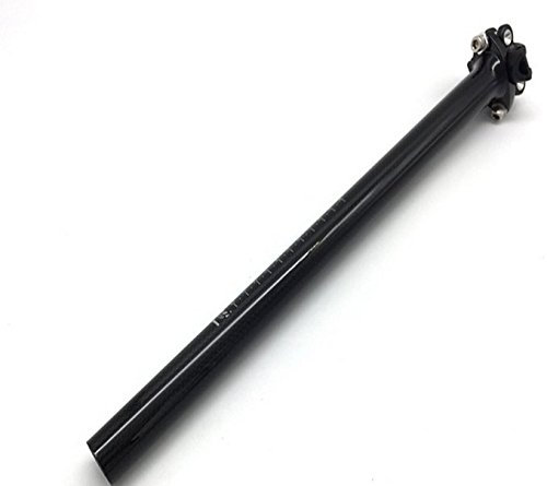 CarbonEnmy 25,4mm Carbon Sattelstütze – Robust & Sicher bis 110kg – 350mm/400mm Länge – 3K Glossy/Matt – Hochwertige Alu-Klemmung für MTB & Rennrad (Glossy, 350)