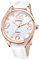Comtex Damen Armbanduhr Strass Analog Quarz mit Leder Armband Rose Gold