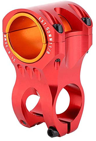 Fahrrad Lenker Vorbau 35 mm Kurzer Lenkerschaft aus Aluminiumlegierung Radfahren Mountainbike Lenker Vorbau(rot)