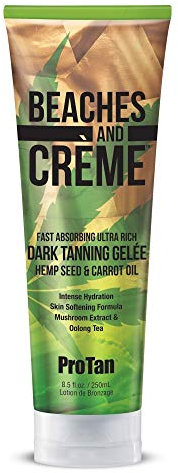 ProTan Beaches & Creme Fast Absorbing Ultra Rich Dark Tanning Gelee with Hemp Seed & Carrot Oil 250ml