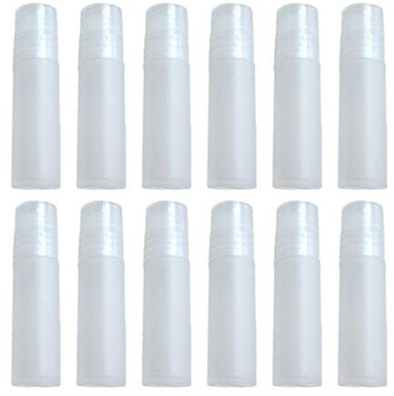 100Pcs 5Ml Roll on Botellas Exprimir Botellas de Aceite Esencial de Vidrio Recargable Perfume Cosmético Crema para Los Ojos Loción Dispensadores de Contenedores