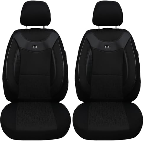 BREMER SITZBEZÜGE Maß Auto Schonbezüge kompatibel mit VW ID.3 Fahrer & Beifahrer Set ab 2020 / Auto Sitzbezüge Schonbezug Set Autositzbezüge 2er Pack in Schwarz/Schwarz, 1 Stück (1er Pack)