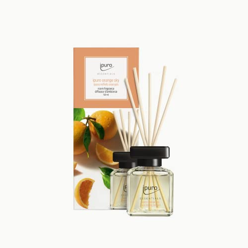 ipuro - erfrischender ipuro orange sky Raumduft - dezenter Raumerfrischer mit frischen & fruchtige Noten - stilvoller Lufterfrischer in der Wohnung für ein puristisches Dufterlebnis 50 ml
