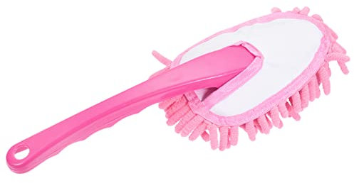 sourcing map Microfibre Chenille Plumeau Lavable Nettoyage Brosse Dépoussiérage Outil pour Ordinateur Clavier Fenêtre Meubles Maison Cuisine Bureau Rose