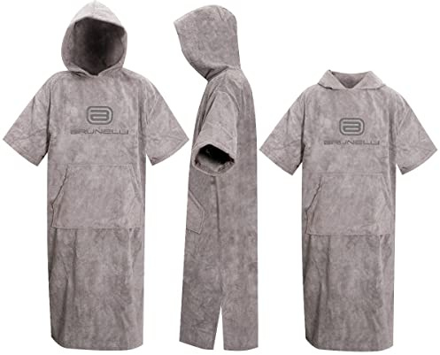 Brunelli Poncho överkast badrock handduk simning drake surfing svart 100 % bomull