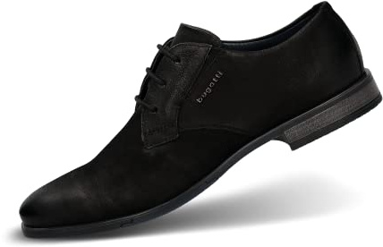 Bugatti Scarpe Stringate da Uomo Gapo, Nero, 44 EU