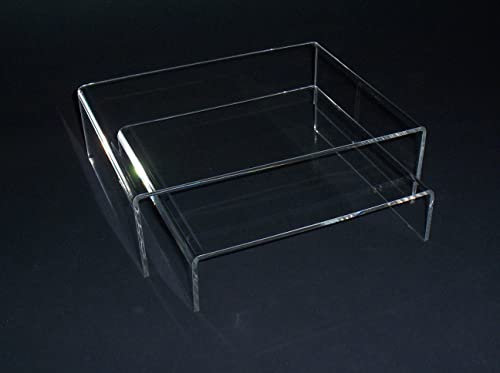 Generico Cavinato Acrylics - Alzate Espositori in Plexiglass Trasparente (Coppia) - Made in Italy