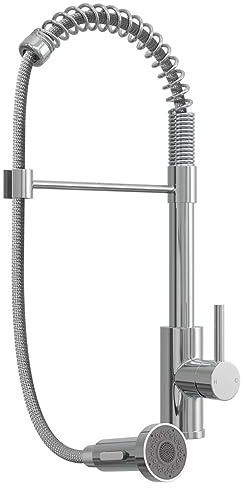Liquida CT594CH Chrome Spring Style Kitchen Mixer Tap with Pull Out Spray Head