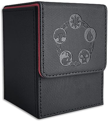Wenxiaw Deck Box Compatible avec MTG Cartes, Boîte de Rangement Peut Contenir Jusqu'à 110 TCG Cartes, Magnetic Deck Box pour TCG, Boîte de Rangement pour Cartes à Collectionner
