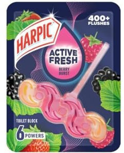 Harpic Active Fresh Berry Burst Toilet Rim Block