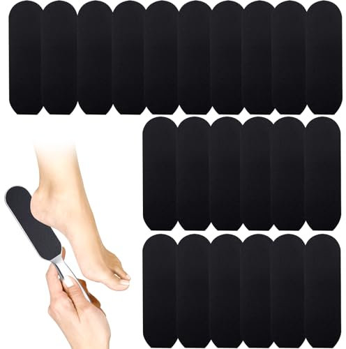 60 Pcs Foot Files Replacement Pads for Stainless Steel Foot Rasp File, VEGCOO Pedicure Foot File Refill Pads Callus Remover for Dead Skin, Professional Foot File Pads for Bath Pedicure Salon (L, #180)