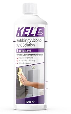 KEL - All-Purpose Rubbing Alcohol Isopropyl 99.9% Pure Isopropanol IPA for Cleaning - 1 Litre