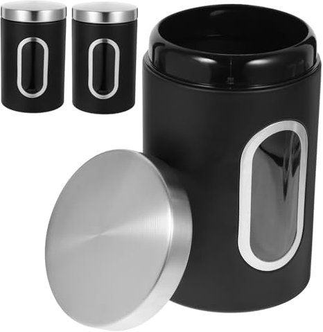 IMIKEYA Boîtes Hermétiques En Acier Inoxydable Pour Le Café Le Thé Les Fruits Secs Bocaux Métalliques Hermétiques