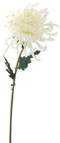 Künstliche Chrysanthemen, Boho-Seide, Blumensträuße mit langem Stiel, für Zuhause, Hochzeit, Blumendekoration (weiß)