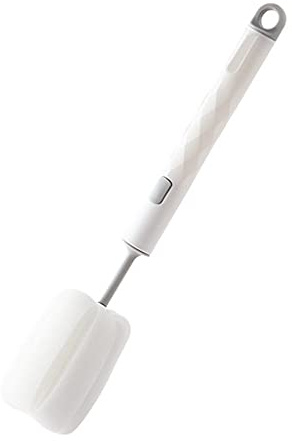 Sponge Cleaning Brush Long Plastic Handle Feeding Bottle Milk Bottle Cup Cleaner for Winebottle Coffee Tea Mugs 4 Colors Bottle Sponge Brush Scrubber Sponge Head Replaceable for Dishes Kitchen