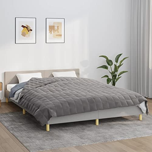 INLIFE Manta ponderada gris 200 x 200 cm 13 kg tejido casa y jardín, ropa de cama (13,42 kg)