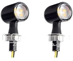 Blinker Motorrad 1 Mini Bullet Blinker Blinker Kontrollleuchte Integriertes LED-Heckbrems-Tagfahrlicht for Harley Cafe Racer Motorrad Blinker(Color:1392 Black CLear)