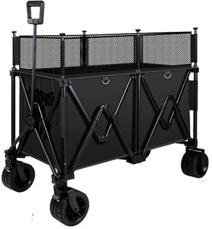 Bollerwagen Faltbar Strandwagen Faltbollerwagen Klappwagen, Großer Tragbarer Gartenwagen Für Den Außenbereich, Sandwagen Mit Großen Rädern, Verstellbarer Griff Für Camping Transportwagen Handwagen