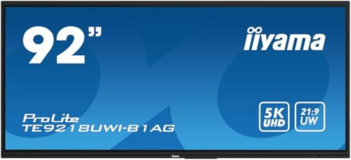 Iiyama ProLite TE9218UWI-B1AG 232.5cm (91.5) Multi-Touch Monitor HDMI/DP/USB-C (TE9218UWI-B1AG)