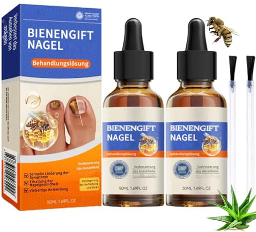 2 Stück Furzero Bienengift Nagelserum, Furzero Bienengift Nagel, Natürliches Bienengift Nagelserum, Bienengift Tropfen, Nagelwachstums- Und Reparaturserum