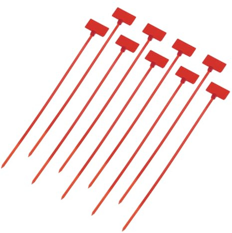 QUARKZMAN 250pcs Bridas de Cables de Nylon, Nylon Bridas de Cables con Etiquetas Abrazaderas Plástico para Cableado Soporte de Base de Atar para Gestión de Cables, 3mm x 20cm(A*L), Rojo