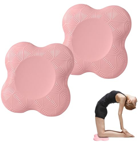 Yoga Knee Pads, 2 Pcs Pink Yoga Knee Pads Women, Soft And Comfortable Yoga Knee Pad, Used To Support Joints And Relieve Discomfort During Yoga Practice(20.3cm X 20.3cm)