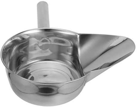 iplusmile Stainless Steel French Fry Serving Scoop with Right-Handed Duckbill Design, Commercial Metal Snack and Popcorn Bagger for Chips, Ice, and Dry Goods, Small Size for Kitchen Use