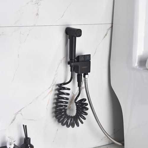 YJYJY Spruzzatore per Bidet Portatile per Rubinetto dell'Acqua Fredda del Water Kit per Doccia per Water Spruzzatore a Doppia Maniglia Montato a Parete per rubinetti Portatili del Water