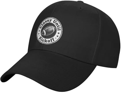 Classics Baseball Cap Classy Until Kickoff Caps Adjustable Sports for Women Men Black