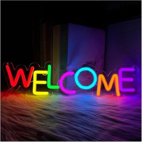 DUEYUU lumière au néon Néon Enseignes lumineuses Decor Panneau De Bienvenue