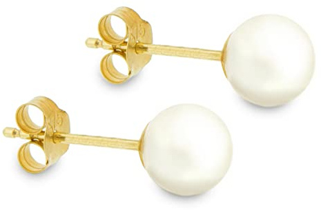 9ct Gold Pearl Stud Earrings available in 3, 4, 5, 6 and 7mm Pearls 7mm)