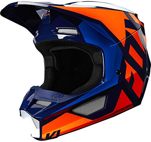 FOX V1 Prix Motocross Helm Blau/Orange XXL